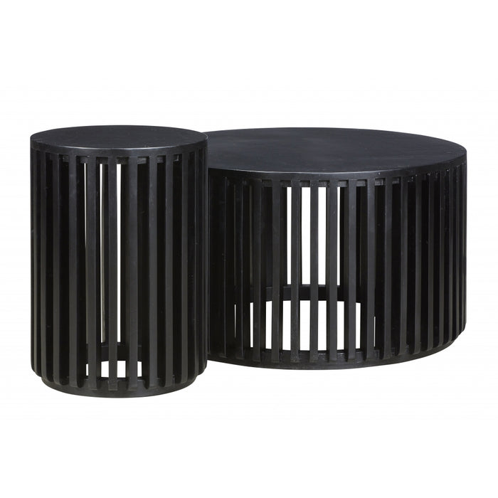 Bijzettafel Capelle - Zwart - Hout - 35x48x35cm (BxHxD)