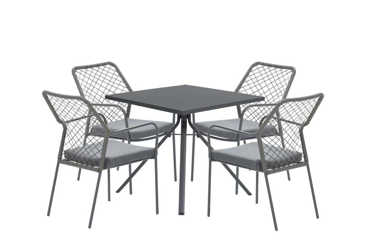 5-delige tuinset Dido stoel mosgroen -Rimini tafel- Garden Impressions