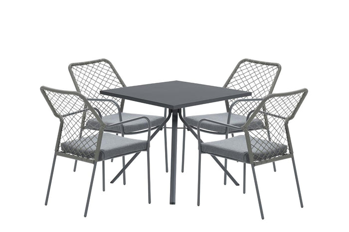 5-delige tuinset Dido stoel mosgroen -Rimini tafel- Garden Impressions