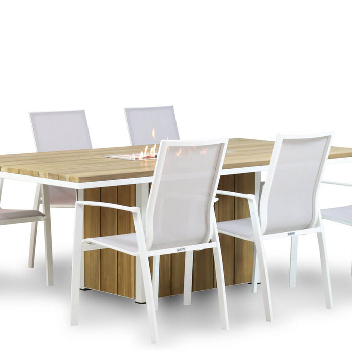 Lifestyle Garden FurnitureTuinsets met vuurtafel - Wit - 6