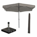 Garden Impressions Delta parasol Ø300cm taupe Cosmo voet en hoes