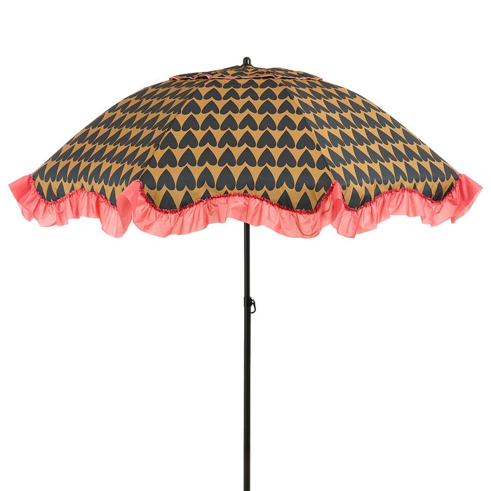 Edelman Mitchell parasol hart zwart - Ø220 x 238 cm