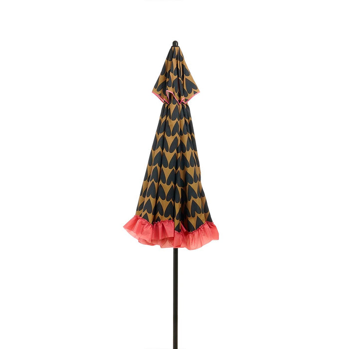 Edelman Mitchell parasol hart zwart - Ø220 x 238 cm
