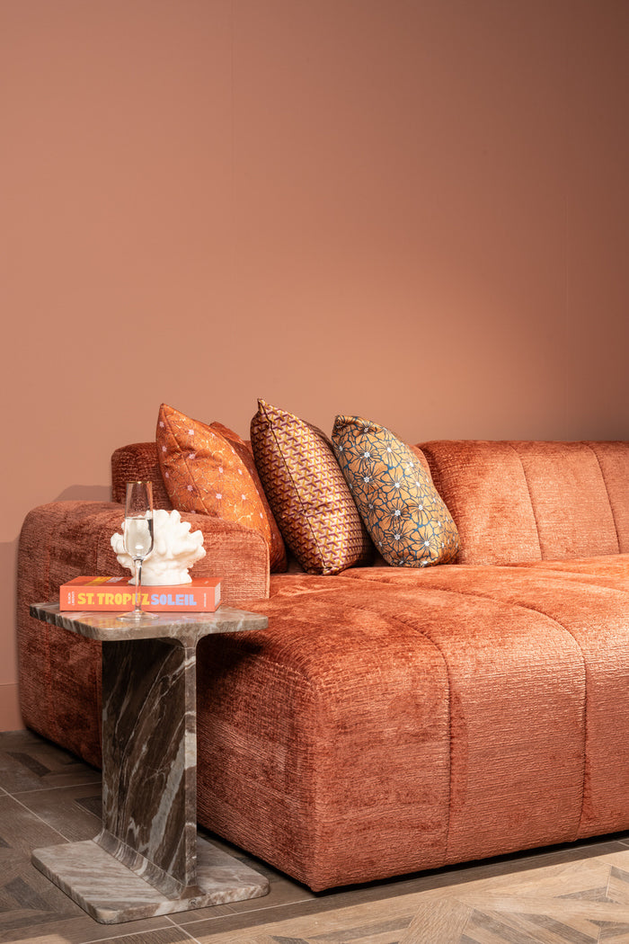 Richmond Interiors Benson Marmer Bijzettafel Bruin