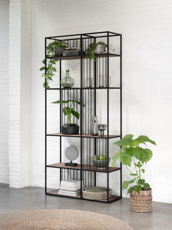 DTP Home Bookrack | Roomdivider Barra small, 5 shelves,210x95x35 cm...