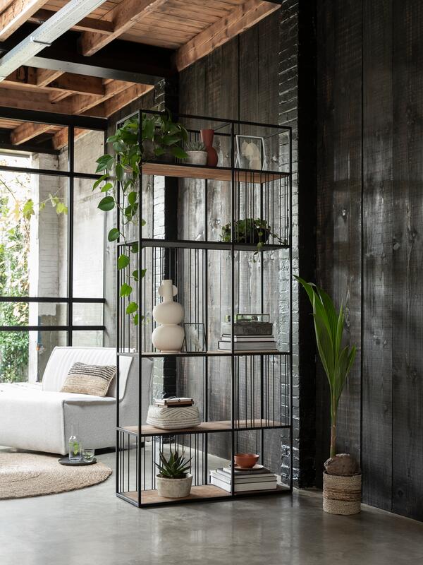 DTP Home Bookrack | Roomdivider Barra small, 5 shelves,210x95x35 cm...