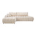 by fonQ Bree Hoekbank Links met Slaapfunctie - Bouclé - Crème