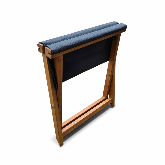 sweeek - 2x houten strandstoelen met voetenbank