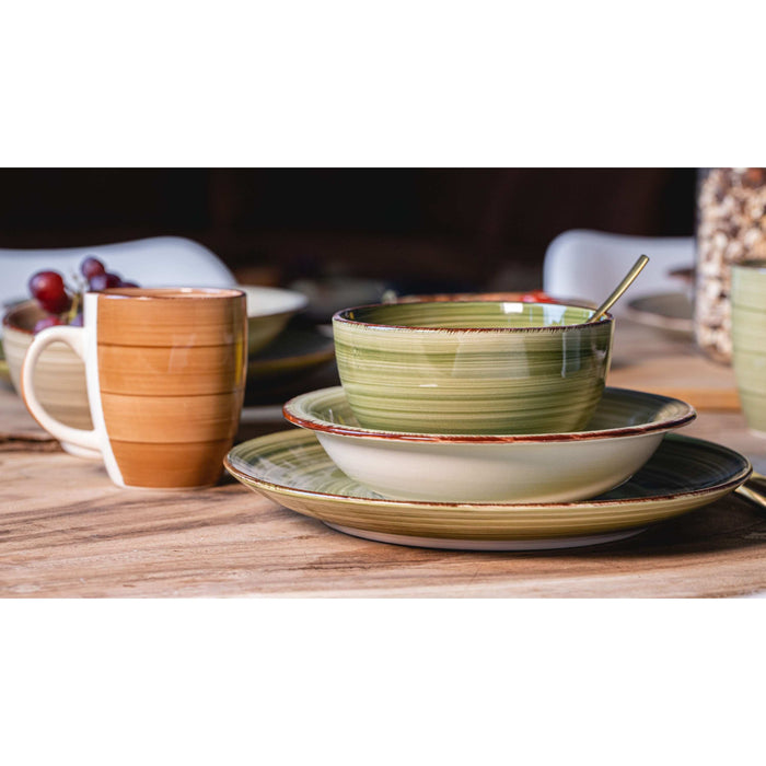 Studio Tavola Serviesset Deep Forest - 18-delig | 6 personen - 6 dinerborden, 6 diepe borden en 6 ontbijtborden