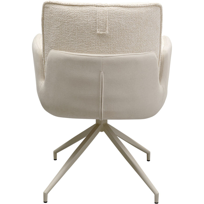 Kare Design Hilla draaistoel armleuningen - creme