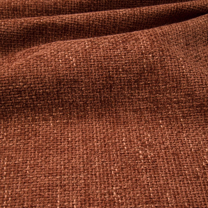Hoekbank links in terracotta geweven fluweel