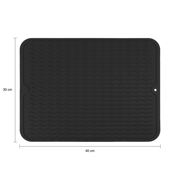 QUVIO Afdruipmat  - Silicoon - Zwart