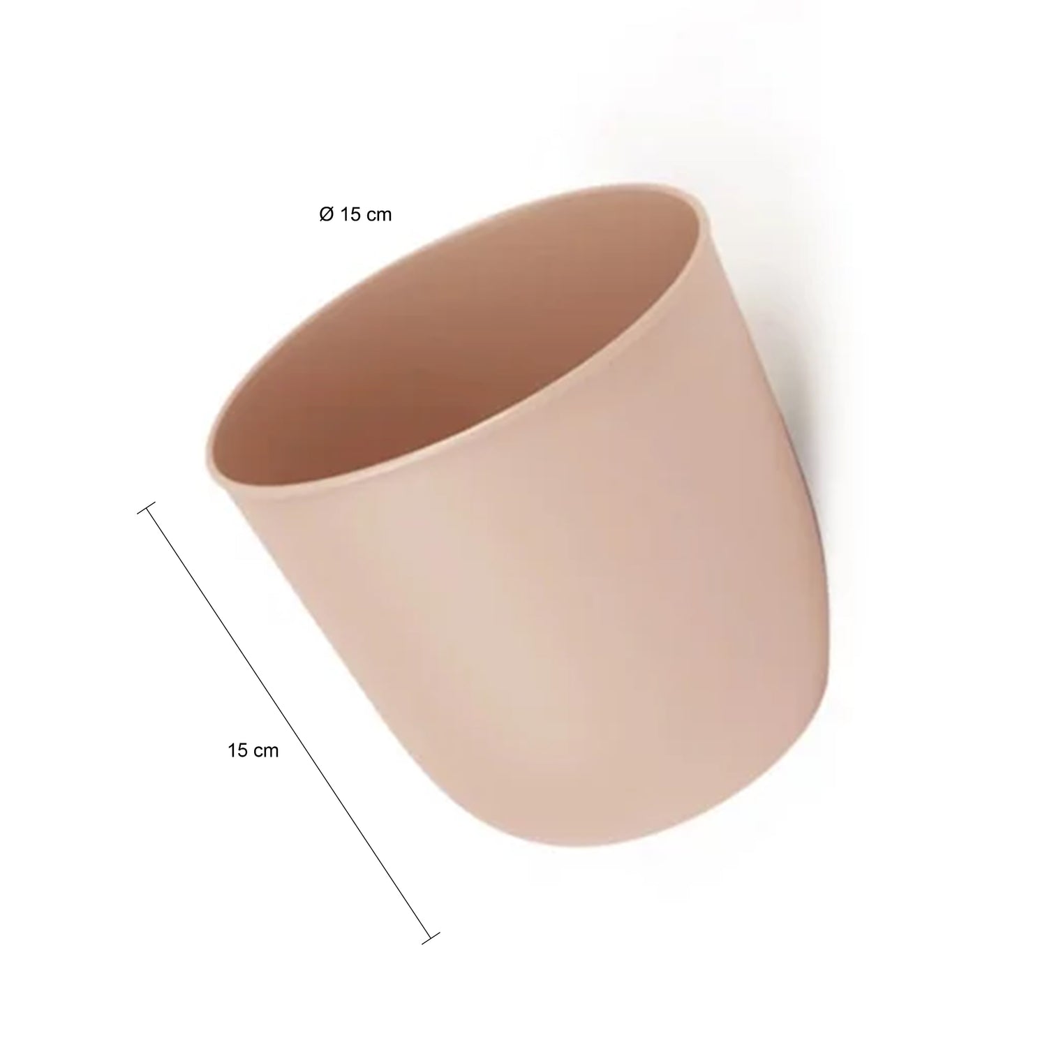 QUVIO Wand bloempot- Kunststof - Poederroze