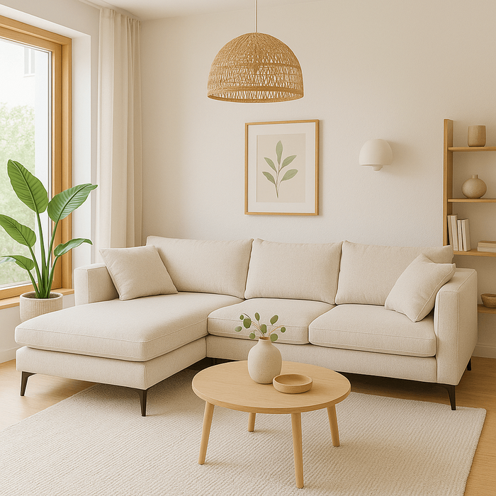 Hoekbank Jimmy creme links Kare Design