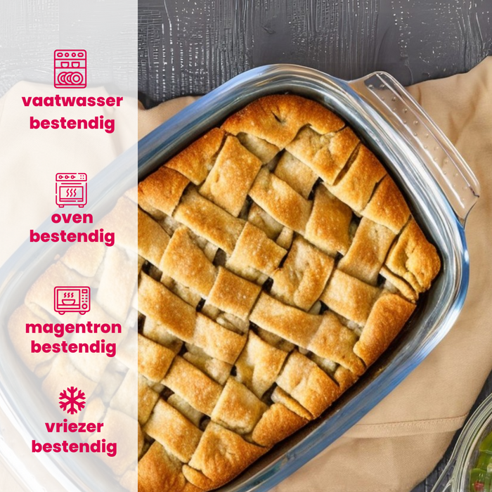 Sareva Ovenschalen - Hittebestendig glas - 2 | 2.7 | 3.8 liter - 3 delige set