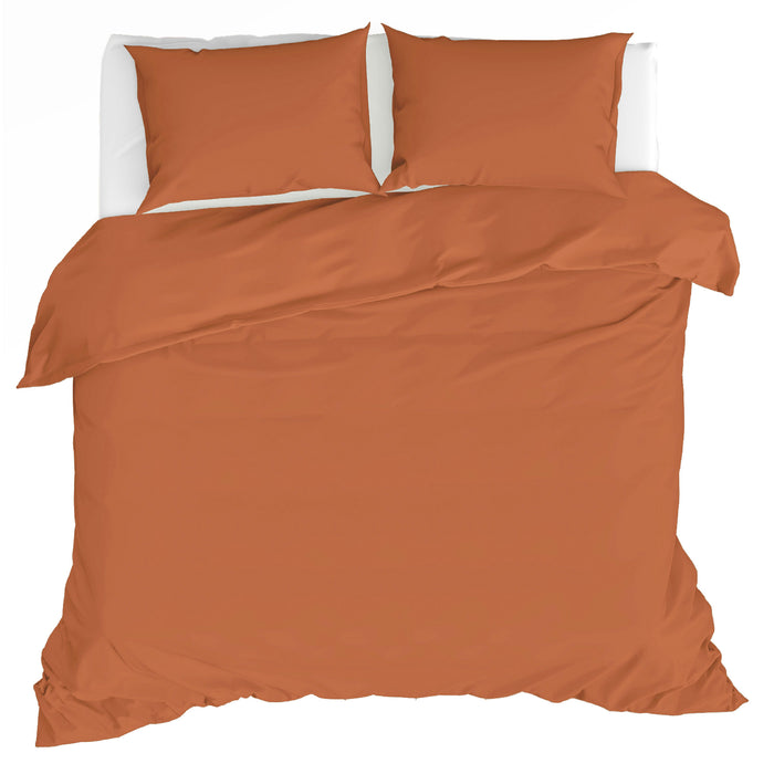by fonQ Fresh Dekbedovertrek 200 x 240 cm - Terracotta