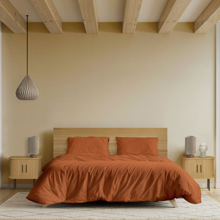 by fonQ Fresh Dekbedovertrek 200 x 240 cm - Terracotta