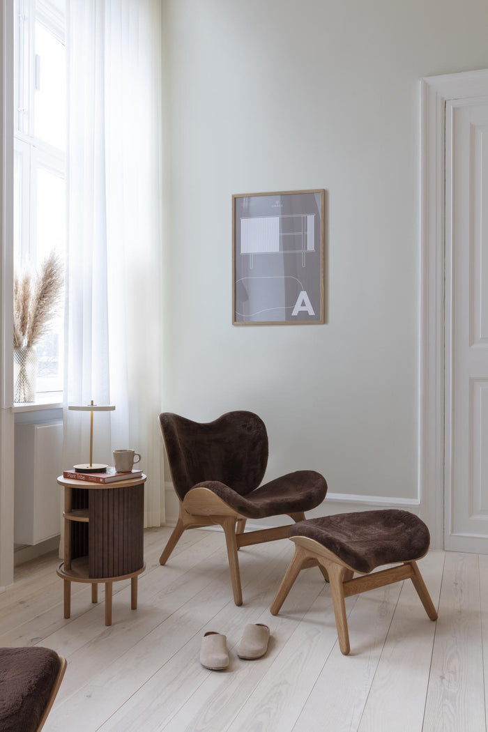 Umage A Conversation Piece voetenbank naturel eiken, Sugar Brown