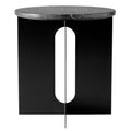 Androgyne bijzettafel Ø40 zwart, Marquina marmer zwart