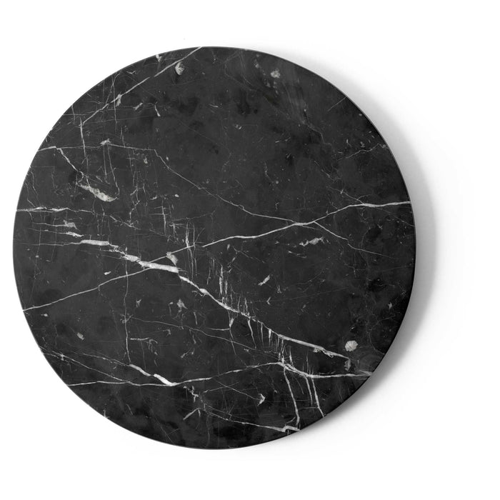 Androgyne bijzettafel Ø40 zwart, Marquina marmer zwart