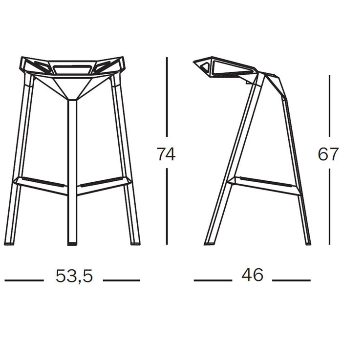Magis Stool One barkruk medium wit