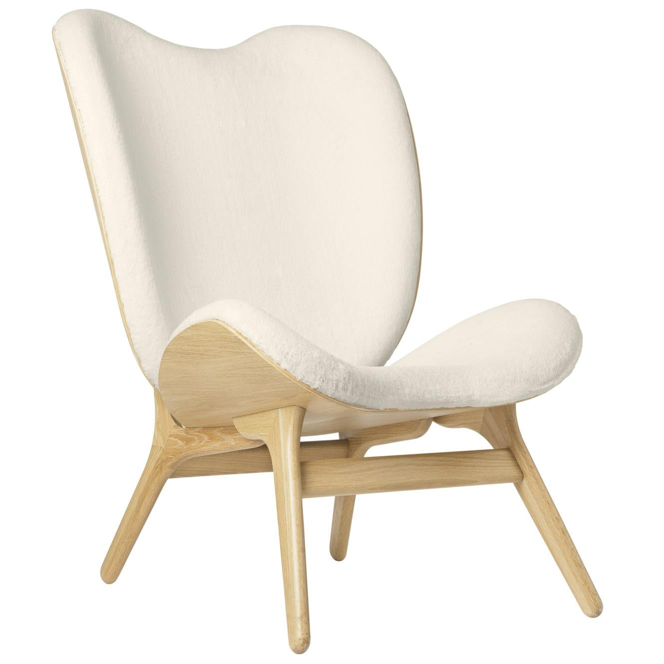Umage A Conversation Piece Tall fauteuil naturel eiken, Teddy White