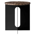 Androgyne bijzettafel Ø40 zwart, Emperador marmer donker