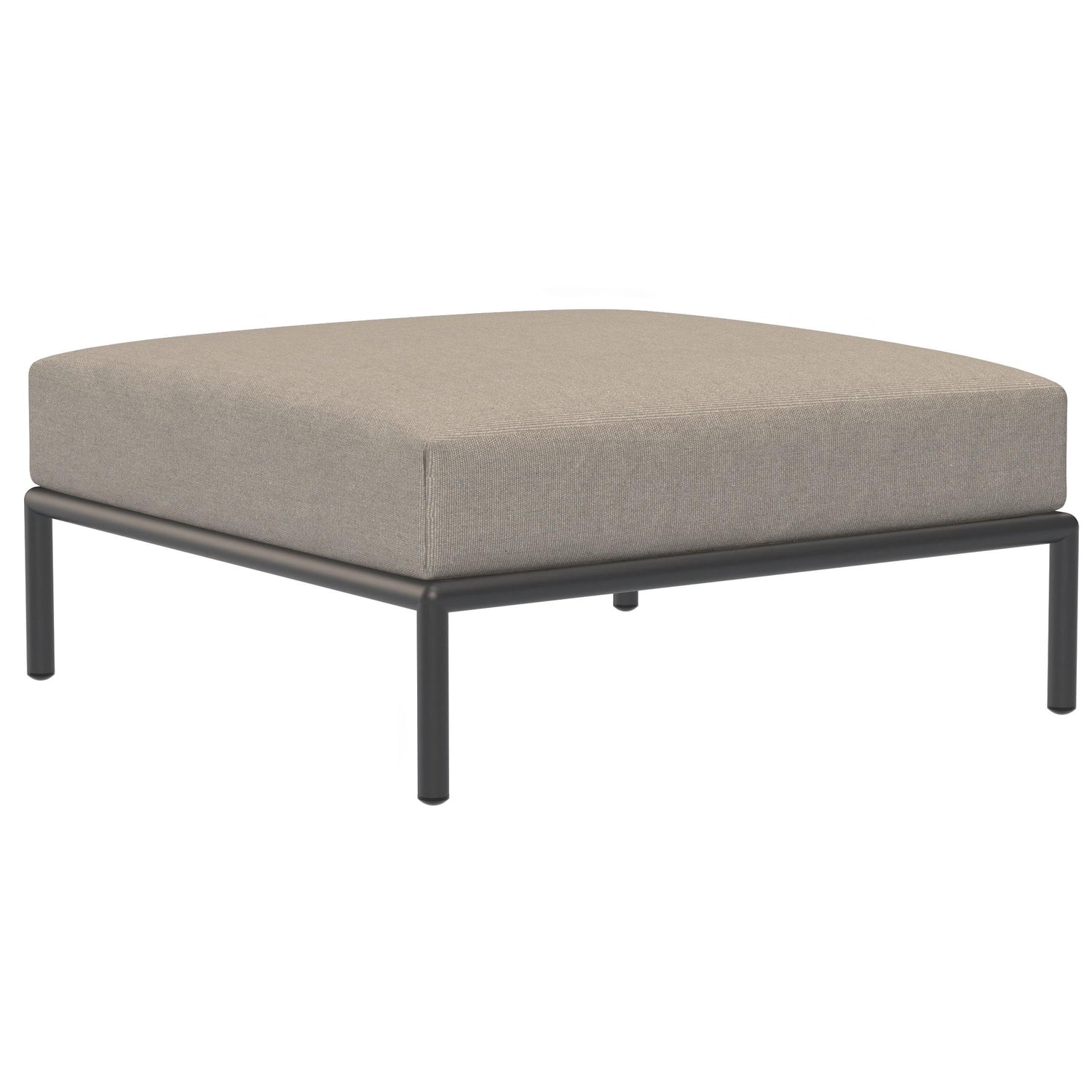 Houe Level2 Ottoman voetenbank Dark Grey frame Ash