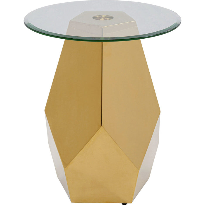 Kare Design Ricchezza Bijzettafel - goud - Ø45cm