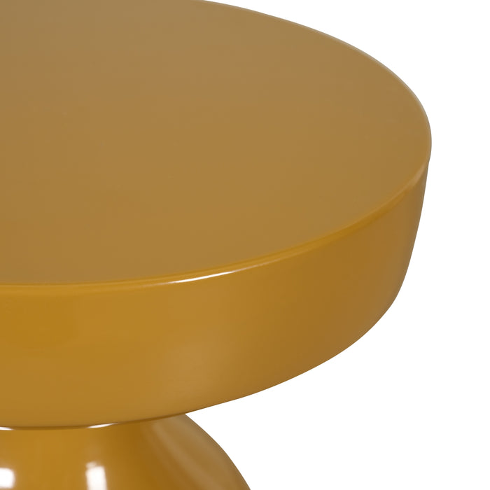 Bijzettafel Rabel - Geel - Metaal - 31x53x31cm (BxHxD)