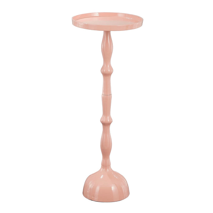 Mica Decorations Bijzettafel Duco - 25x25x66 cm - Aluminium - Licht Roze