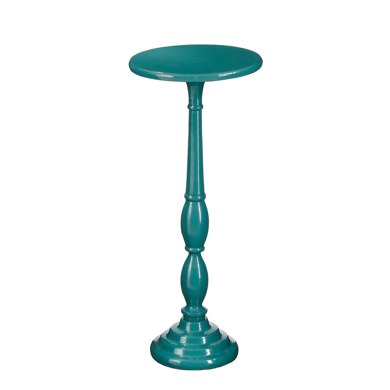 Mica Decorations Bijzettafel Duco - 25x25x61 cm - Aluminium - Turquoise