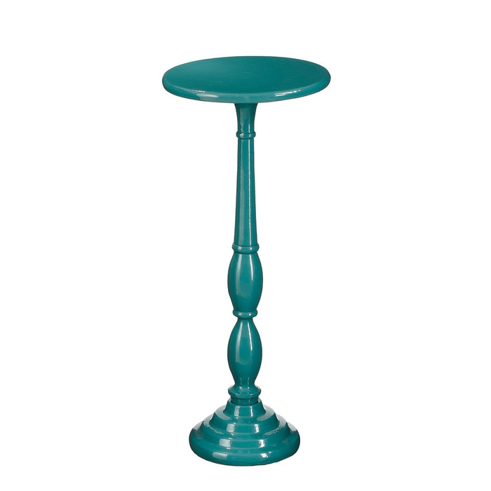 Mica Decorations Bijzettafel Duco - 25x25x61 cm - Aluminium - Turquoise