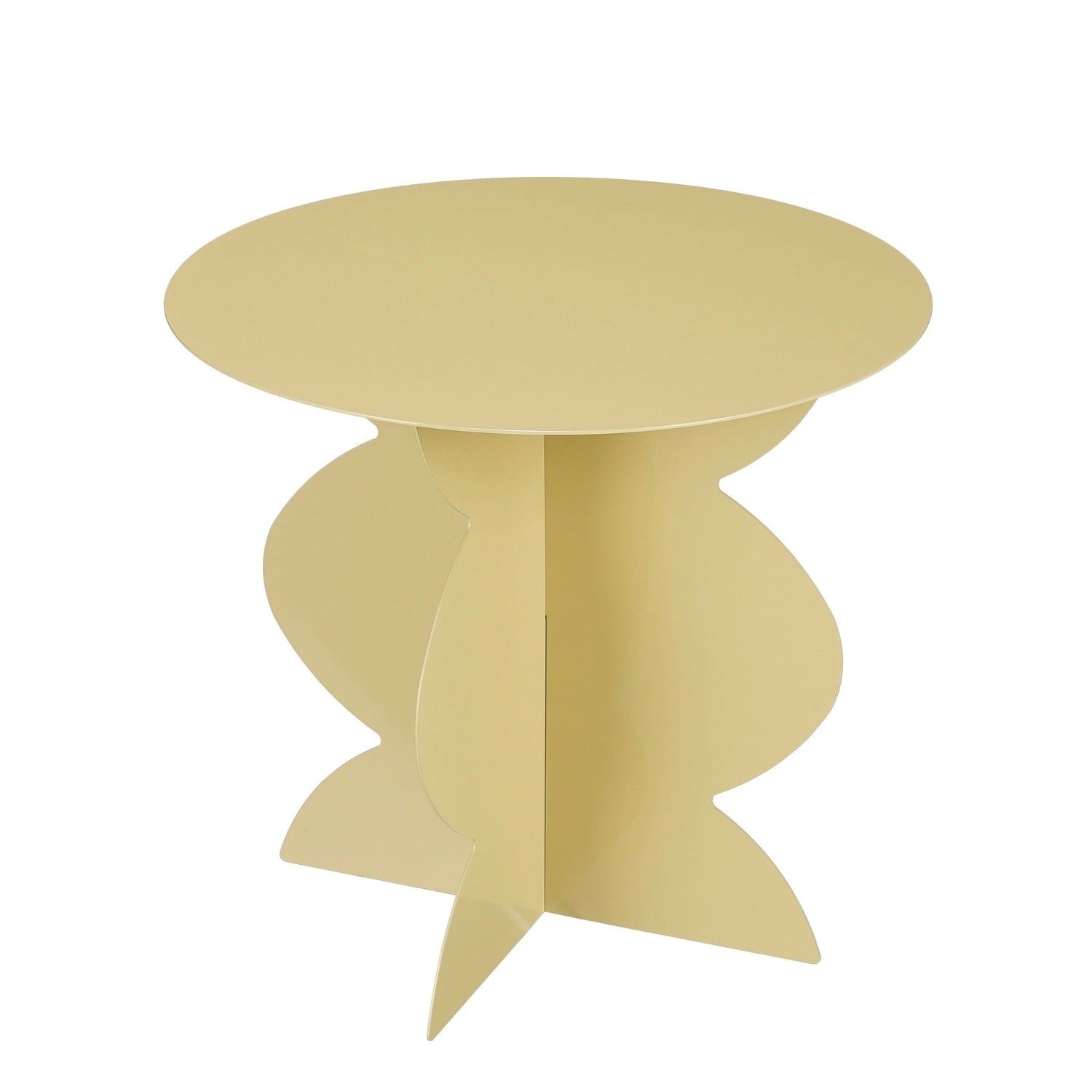 Mica Decorations Bijzettafel Rafi - 45x45x40 cm - Ijzer - Beige