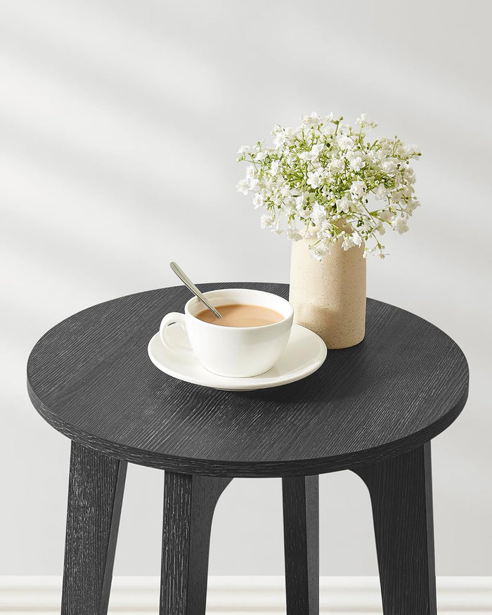 ACAZA Bijzettafel - Nachtkastje - Kleine Salontafel - Zwart - 50x40x40 cm - Banktafel