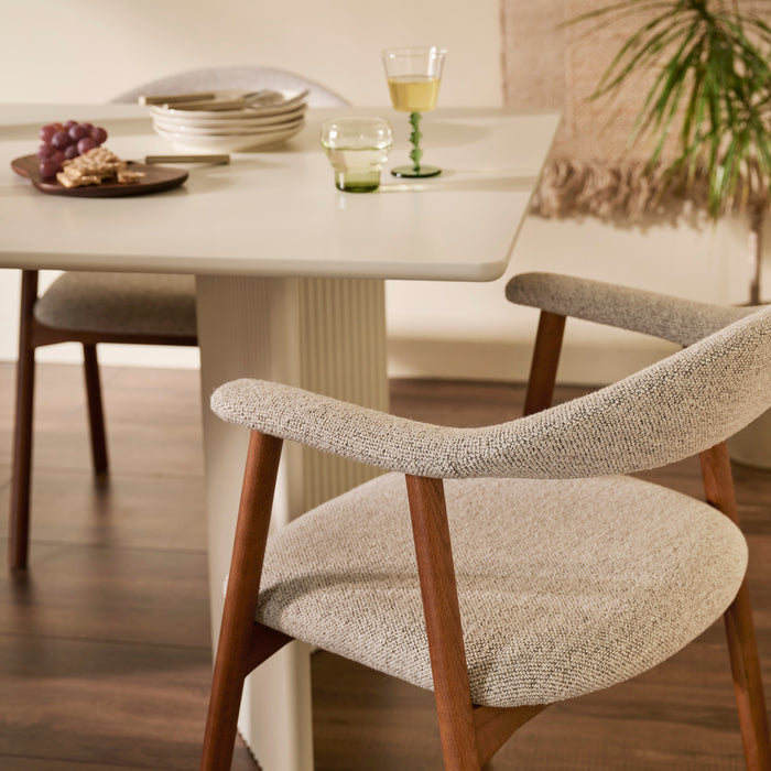 by fonQ Nordic Eetkamerstoel - Walnoot - Greige