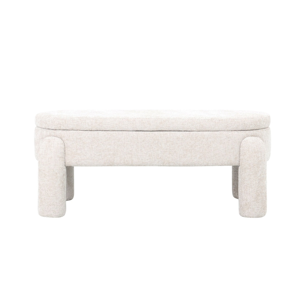 Giga Meubel - Opbergbank Beige - Halbankje - 115x52x47cm - Juul