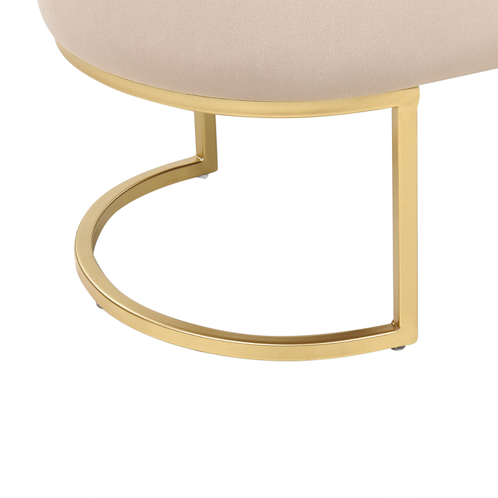 Beliani - MILRY - Voetenbank - Beige - Polyester