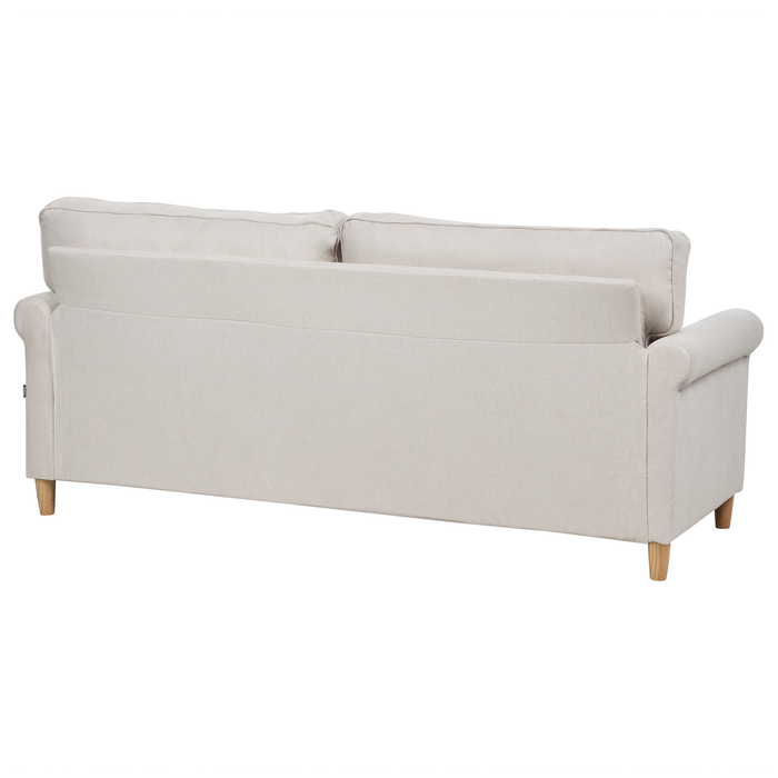Beliani - RONNEBY - Driezitsbank - Lichtbeige - Polyester