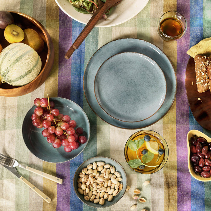 by fonQ Loods Serviesset 24-delig - Glans Blauwgrijs