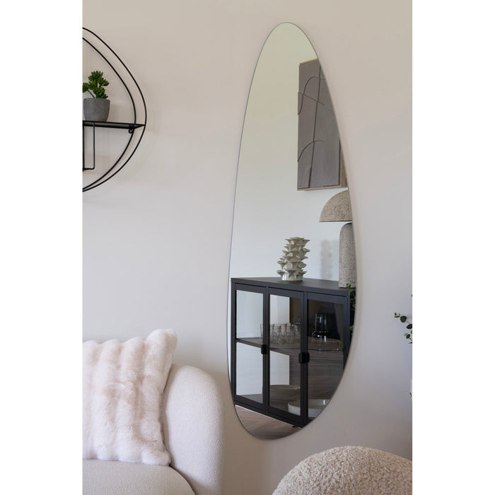 House Nordic Brisbane Zwart | Glas Dressoir W140 cm