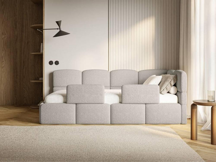 NADUVI Collection Jeugdbed incl matras Chloe rechts bouclé 90x200 met