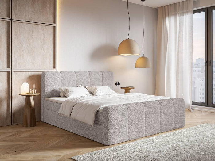 NADUVI Collection Boxspring Chloe 140x200 bouclé met opbergruimte