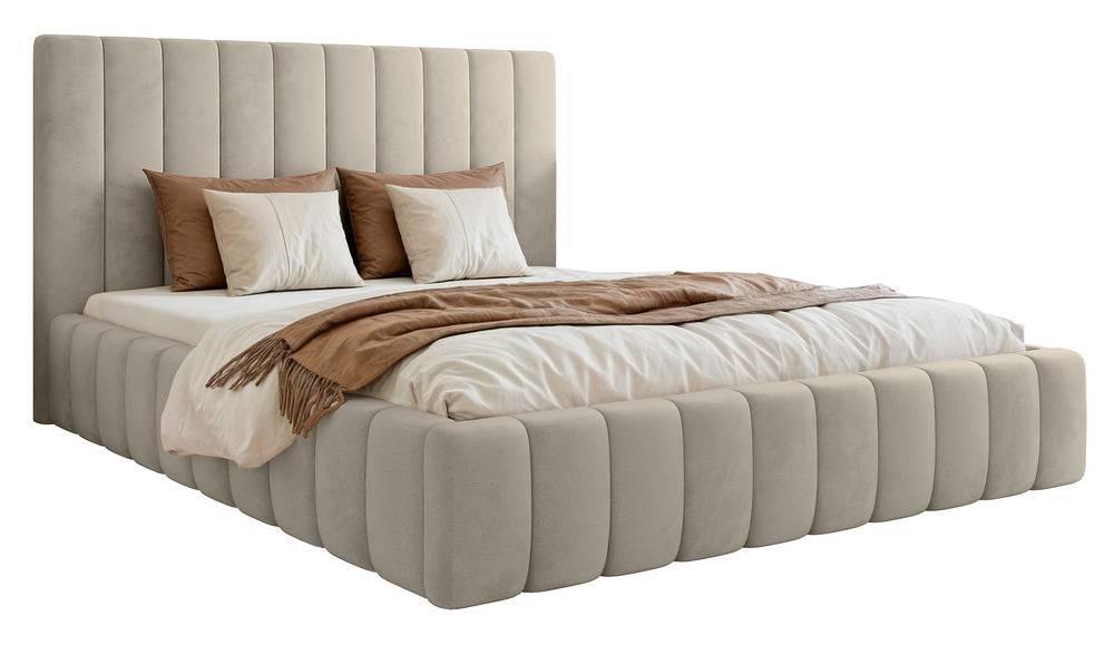 NADUVI Collection Bedframe Flores velvet 140x200 met opbergvak