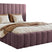 NADUVI Collection Bedframe Flores velvet 160x200 met opbergvak