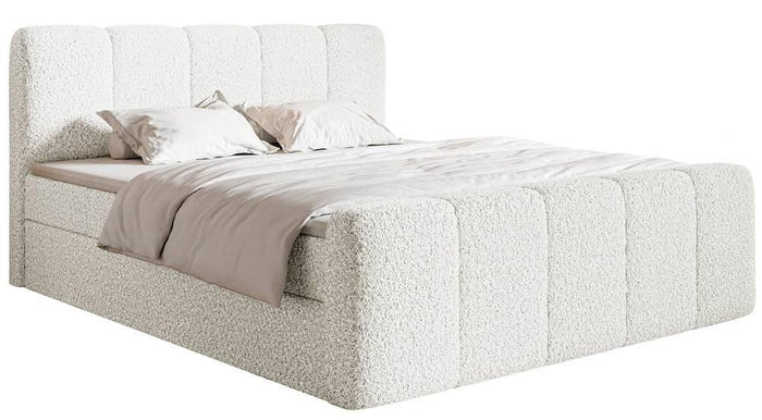 NADUVI Collection Boxspring Chloe 140x200 bouclé met opbergruimte