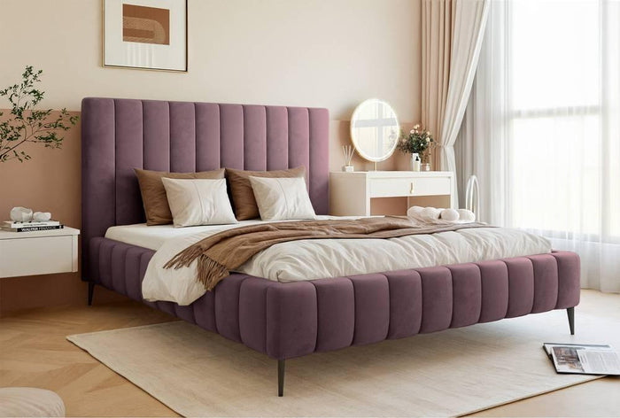 NADUVI Collection Bedframe Flores velvet 160x200 met opbergvak