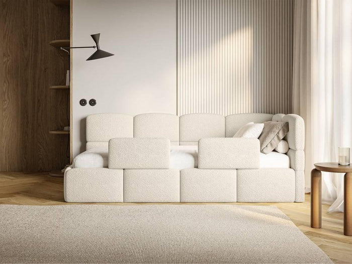 NADUVI Collection Jeugdbed incl matras Chloe rechts bouclé 90x200 met