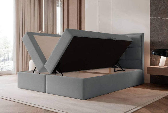 NADUVI Collection Boxspring Antonia velvet met opbergvak 180x200