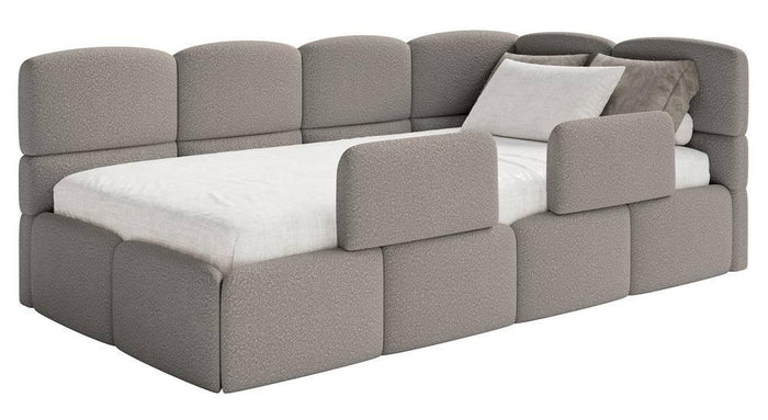 NADUVI Collection Jeugdbed incl matras Chloe rechts bouclé 90x200 met